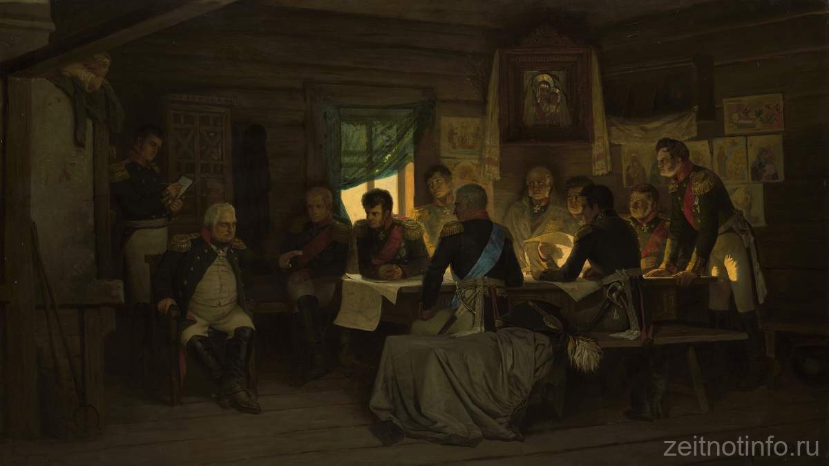 kivshenko-a.-d.-voennyj-sovet-v-filyah-v-1812-godu.-1880