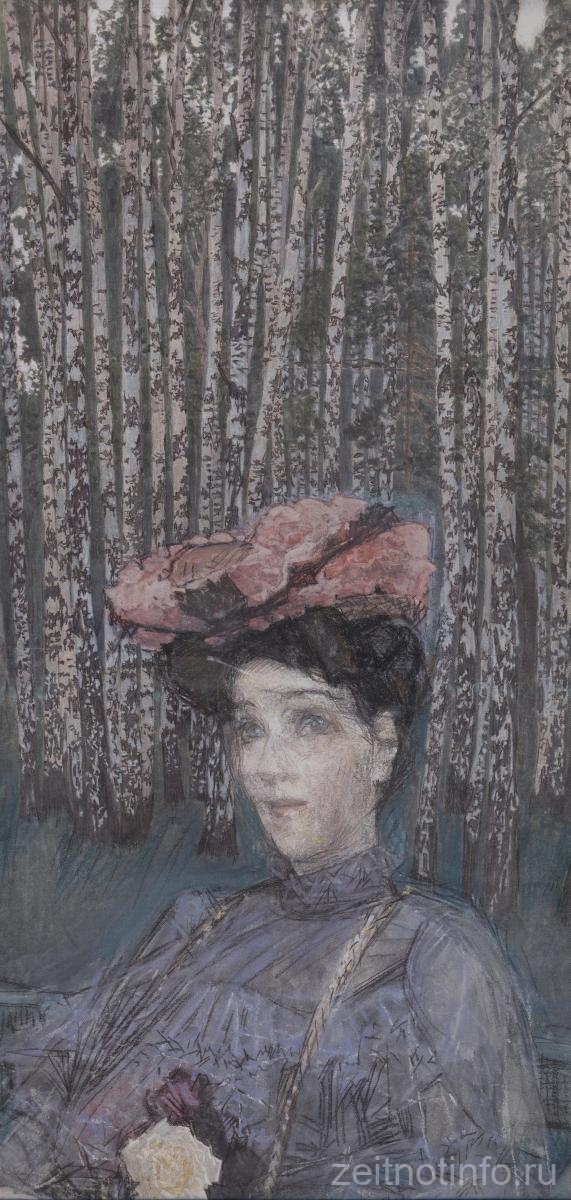 portret-nadezhdy-zabely-vrubel-na-fone-berezok.-1904.-bumaga-akvarel-pastel-guash-ugolnyj-i-grafitnyj-karandashi.-676h323